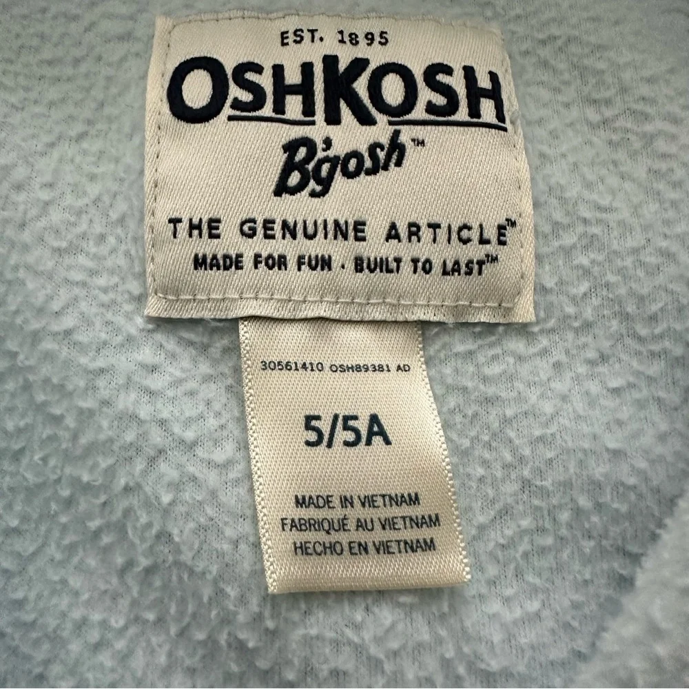 OshKosh B’gosh Toddler Girl Zip-up Sweater Size 5T